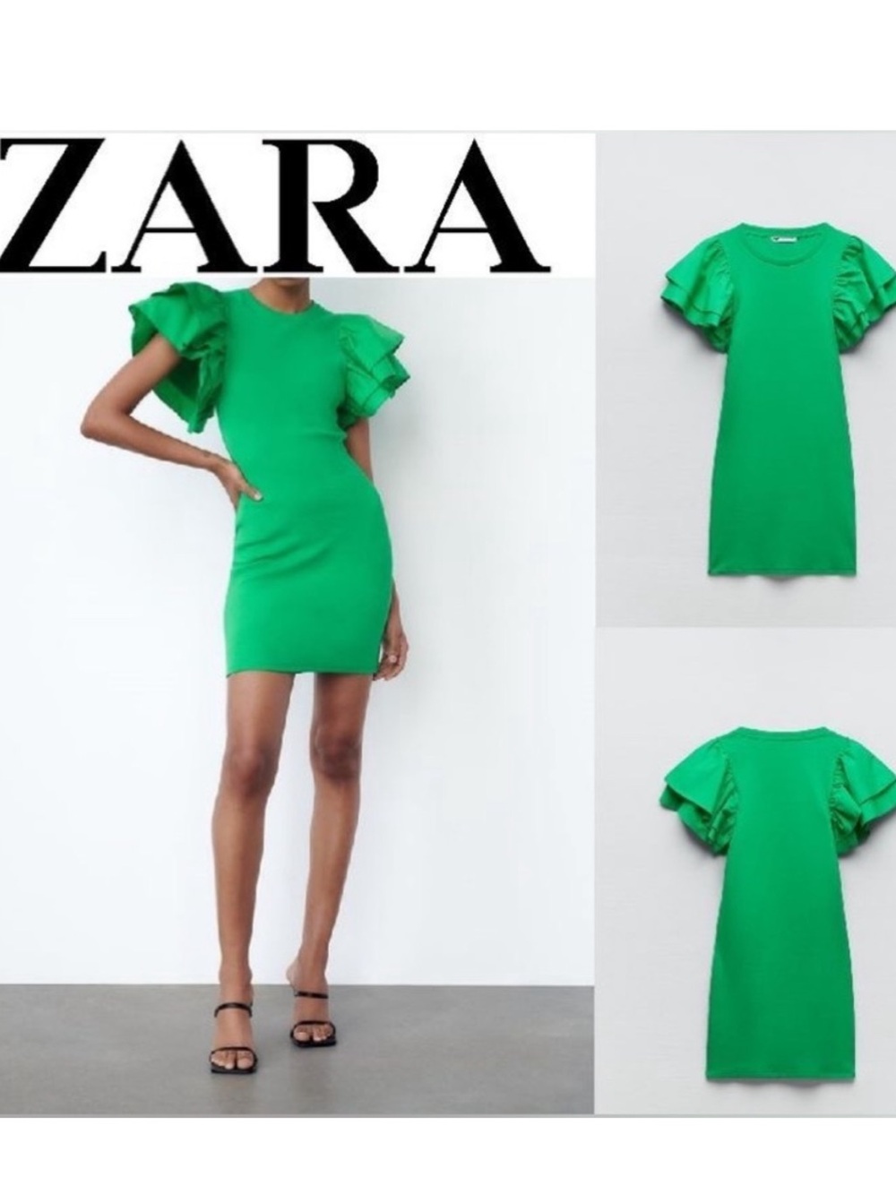 Zara Ruffle Sleeve Dress